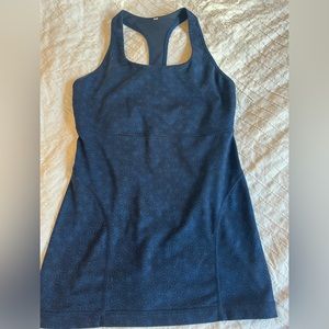 Lululemon Power Up Racerback Tank - Sashico Star Inkwell Blue Size 8